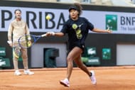 Naomi Osaka practising at the Roland Garros 2025 - Source: Getty