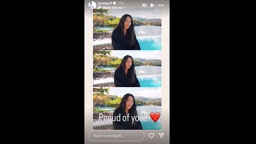 Christen Harper's latest Sports Illustrated photo shoot got an astounding applause from husband Jared Goff. (Photo via Jared Goff's Instagram Story)