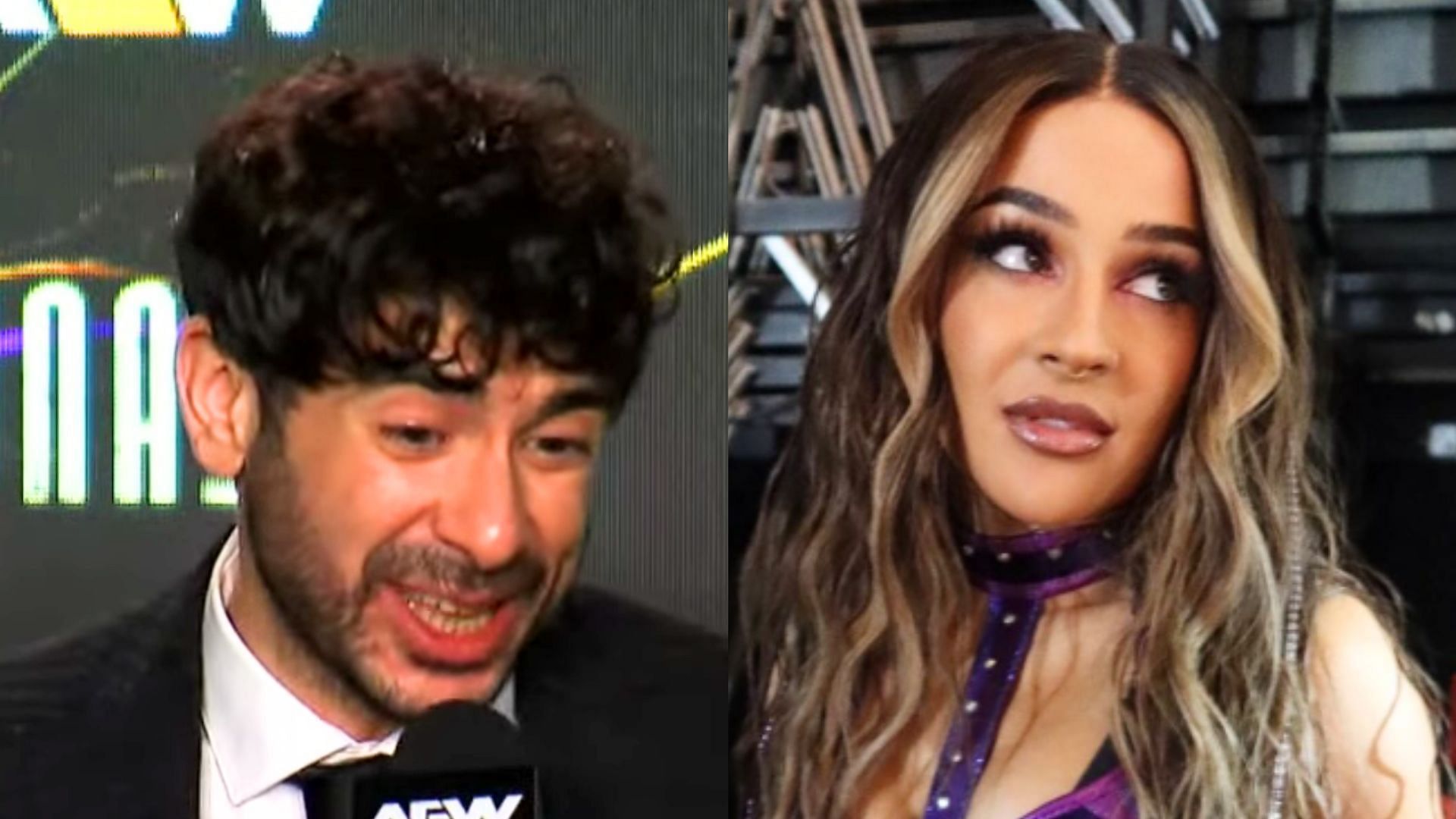 Tony Khan (Left) and Dakota Kai (Right) (Images via AEW YouTube and Kai