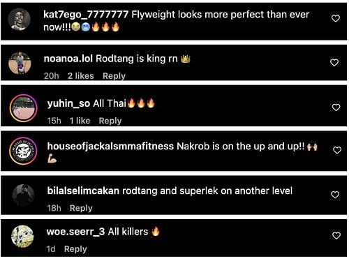 Comments from Instagram