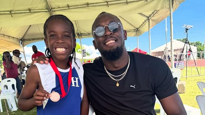 Usain Bolt drops 3-word message as his Godson follows his footsteps to win multiple school races
