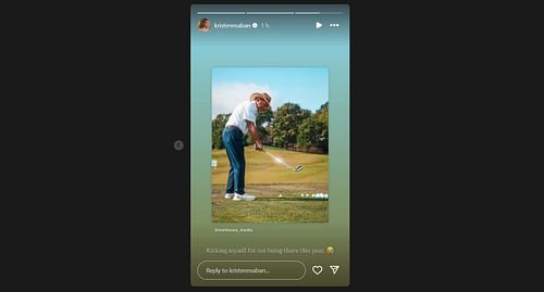 Nick Saban's daughter's Kristen Saban's IG story (image credit: instagram/kristennsaban)