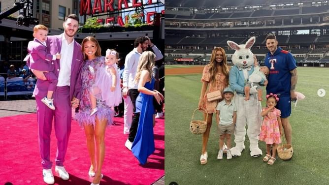 Nathaniel Lowe’s wife Brenna shows love to Rangers star’s spouse with bold fashion praise