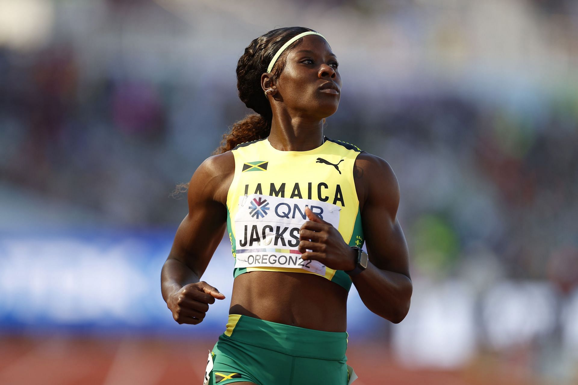 Shericka Jackson at the World Athletics Championships Oregon22 - Day Three - Source: Getty
