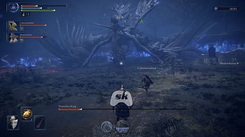 Duel with Nameless King (Image via Sportskeeda Gaming || FromSoftware)