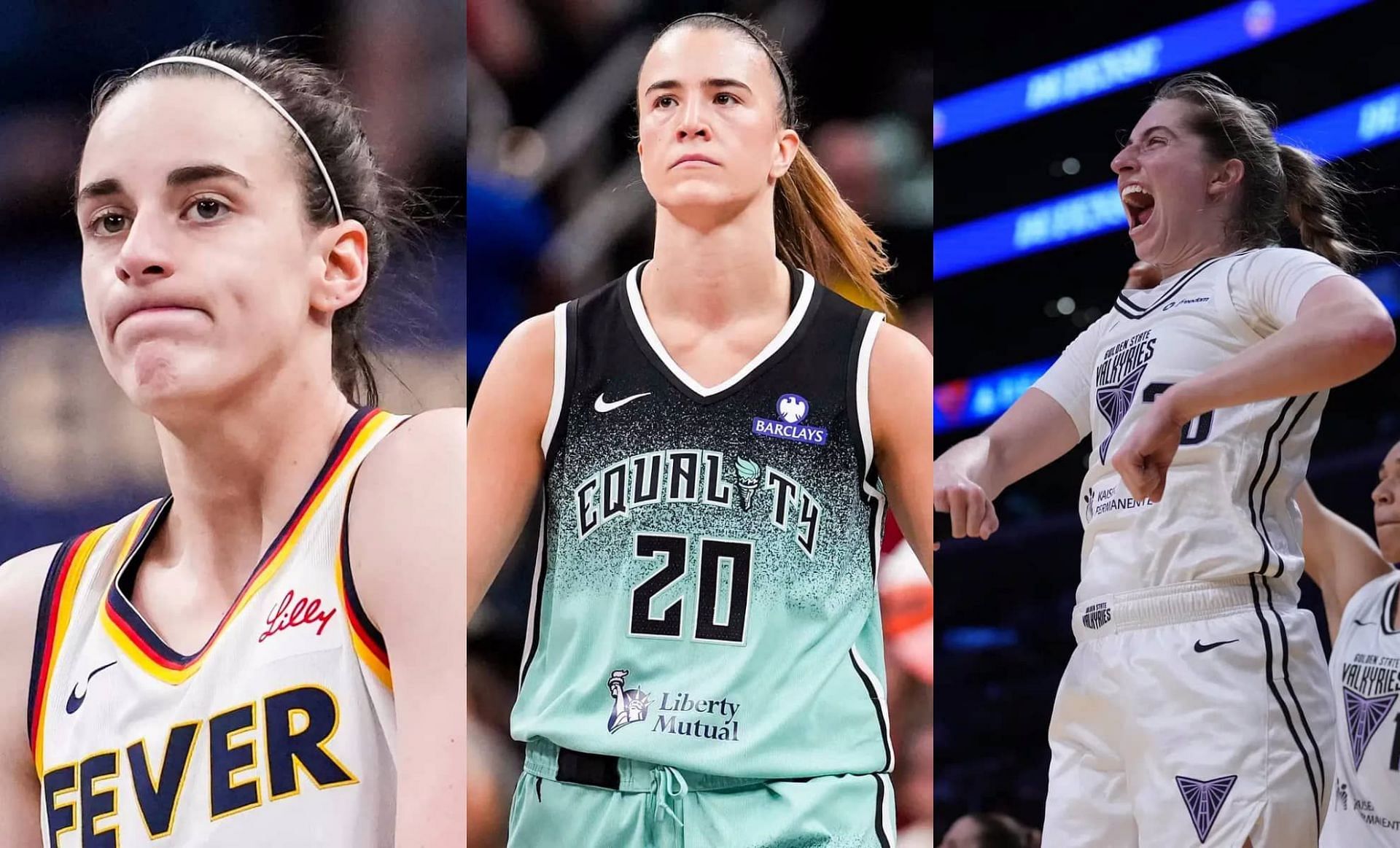 Caitlin Clark, Sabrina Ionescu and Kate Martin