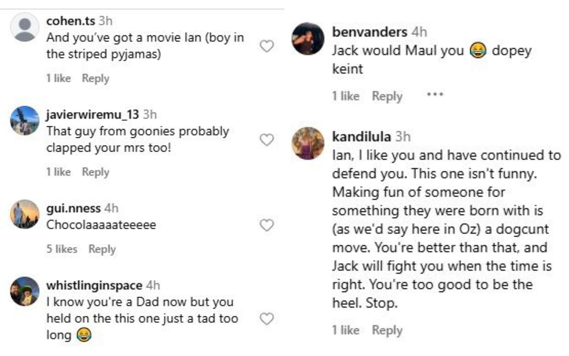 More comments on the video. [Image courtesy: @iangarry on Instagram]