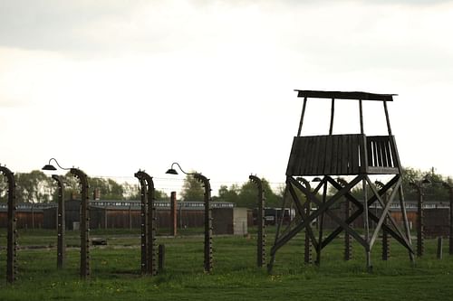 The grounds of the Auschwitz II-Birkenau concentration camp (Image via Getty)