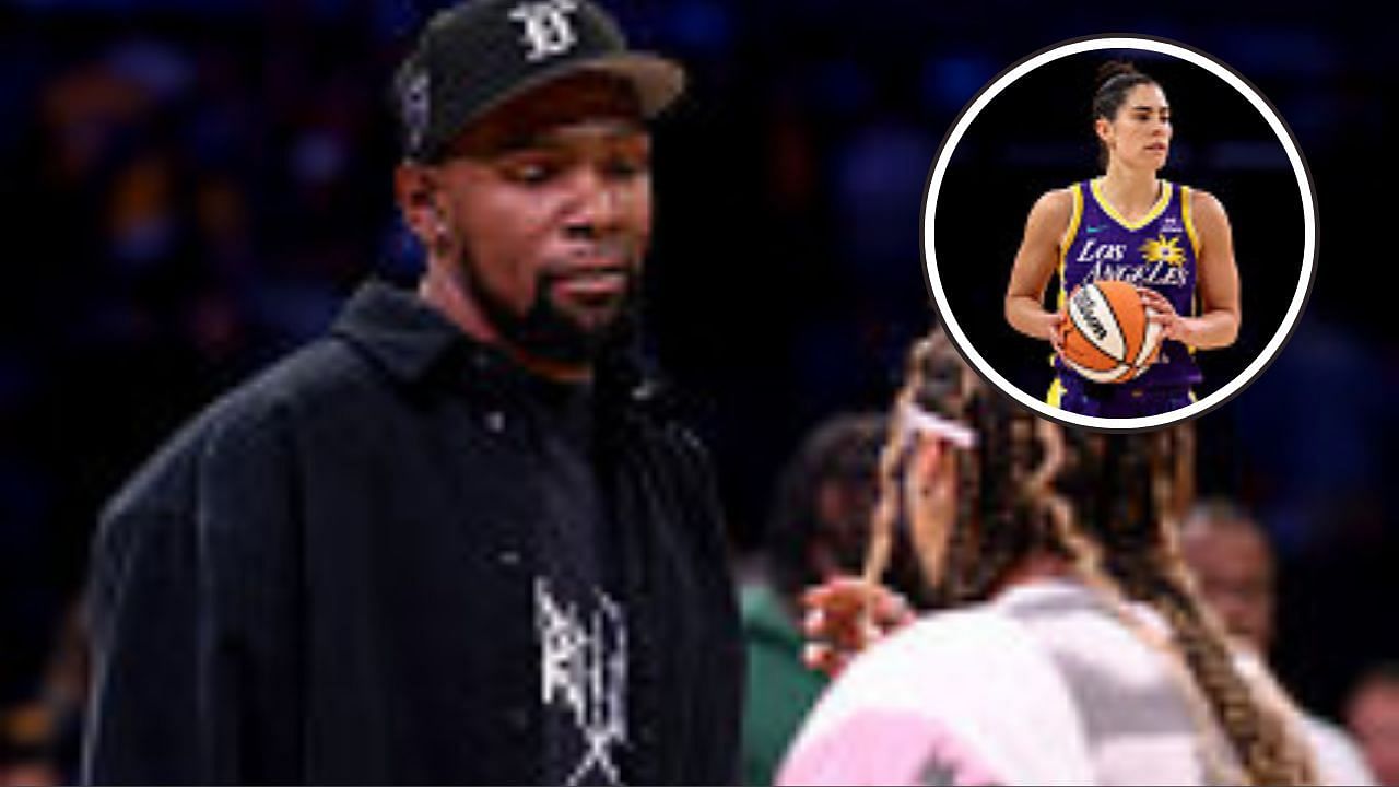 Kevin Durant attends Los Angeles Sparks game