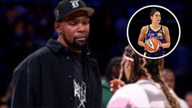 "KD to the Lakers?" - WNBA fans amped over Kevin Durant's back-to-back courtside appearance at LA Sparks game