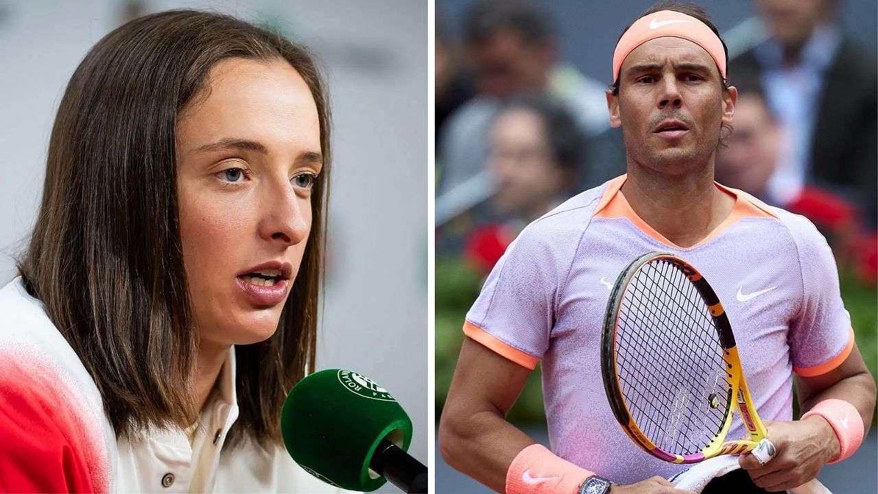 Iga Swiatek Rafael Nadal French Open ceremony