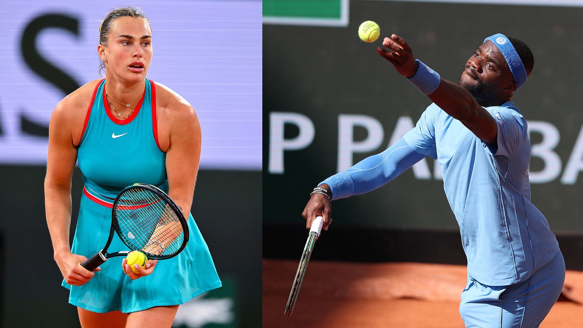 Aryna Sabalenka and Frances Tiafoe at the French Open - Image Source: Getty 