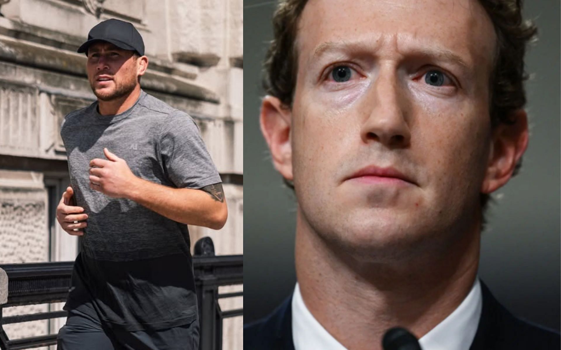 Darren Till (left) criticizes Mark Zuckerberg (right) after Instagram removes his story, questions UFC