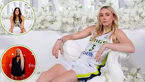 Paige Bueckers' teammates DiJonai Carrington and Maddy Siegrist react to her teary-eyed reaction to former coach's heartfelt compliment