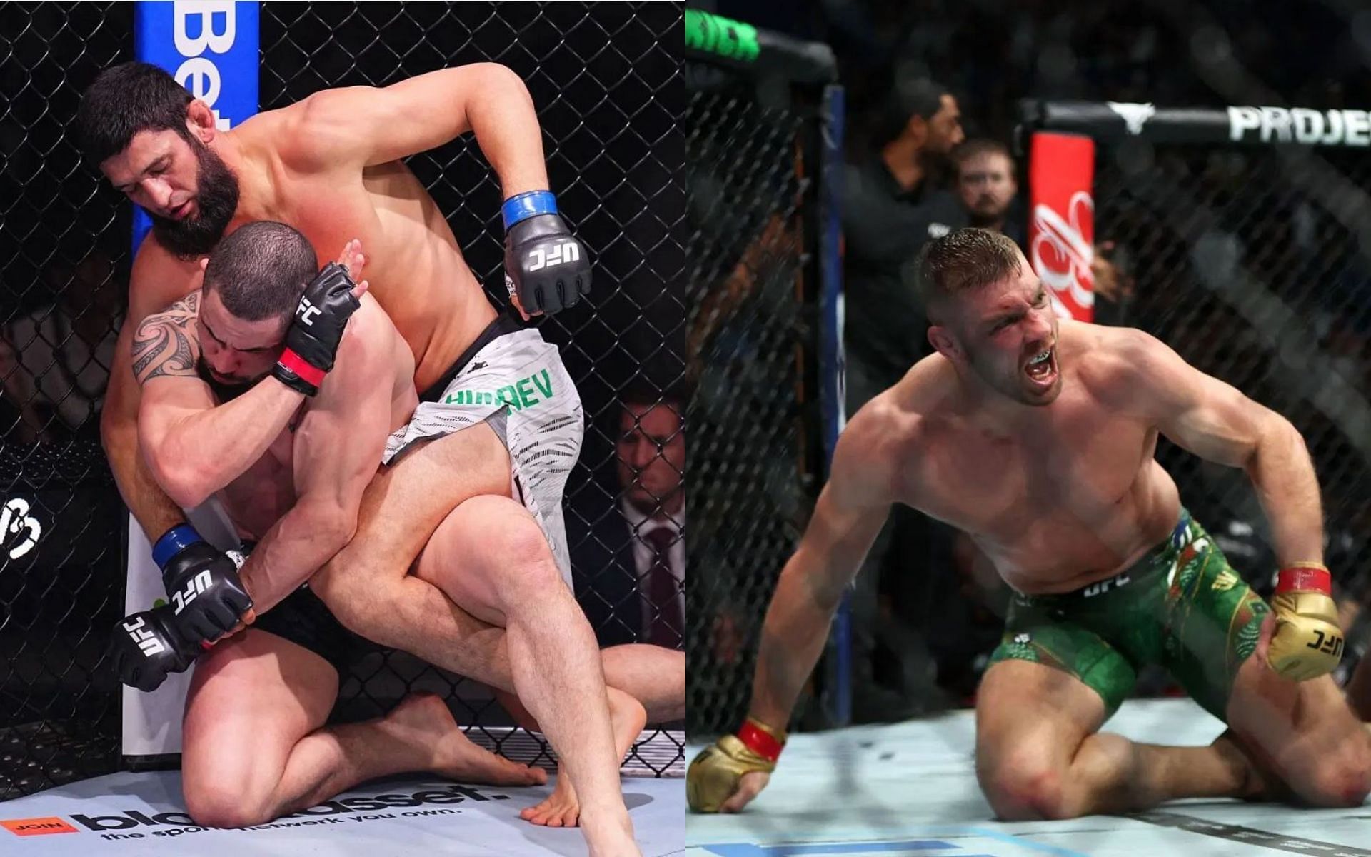 The MMA Guru points out a particular hole in the wrestling of Khamzat Chimaev (left) ahead of his title fight with Dricus du Plessis (right). [Imaes courtesy: Getty Images]