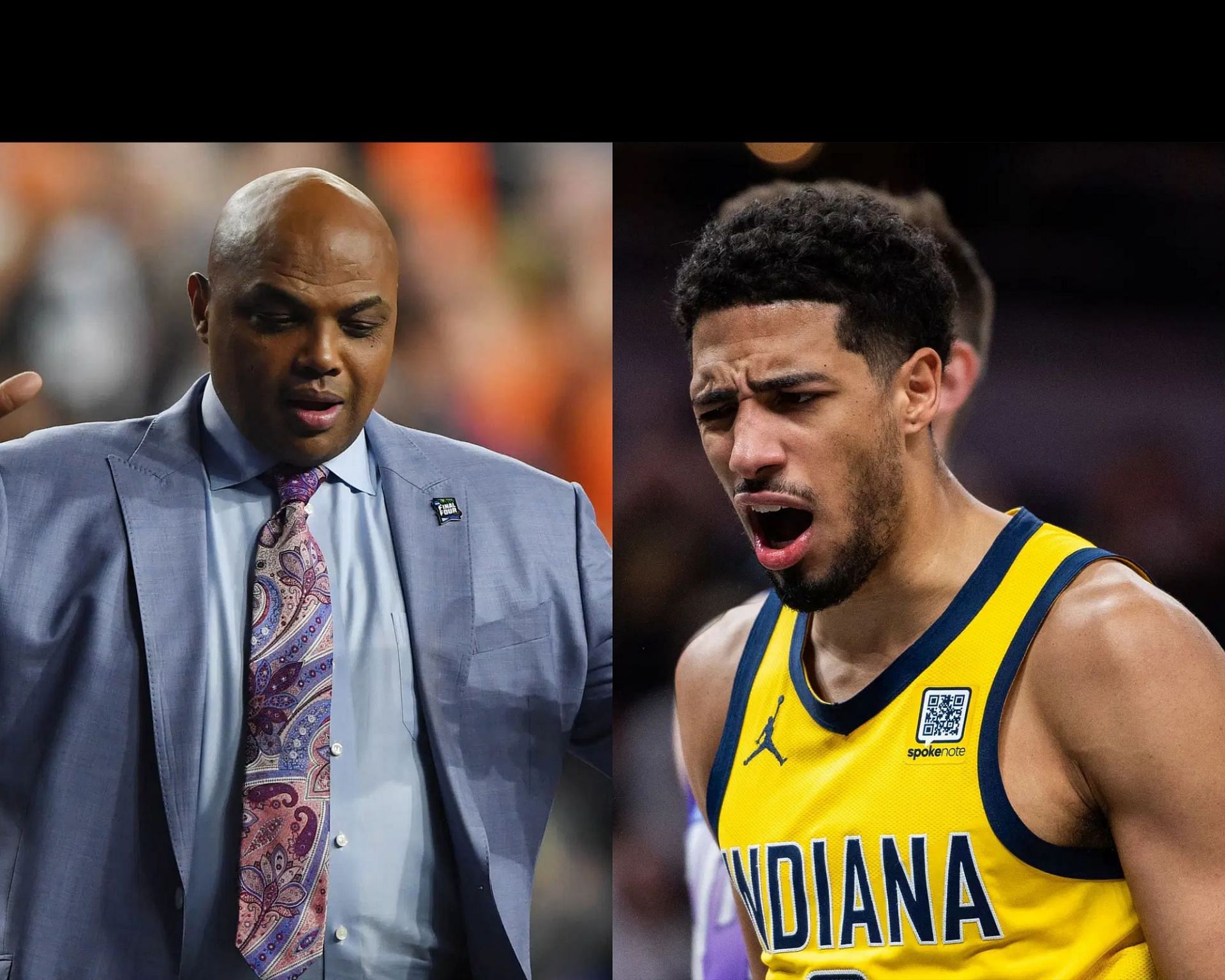 Charles Barkley sternly rebukes Ernie Johnson for excusing Tyrese Haliburton&rsquo;s postgame press conference absence (Image source: Imagn, Getty)