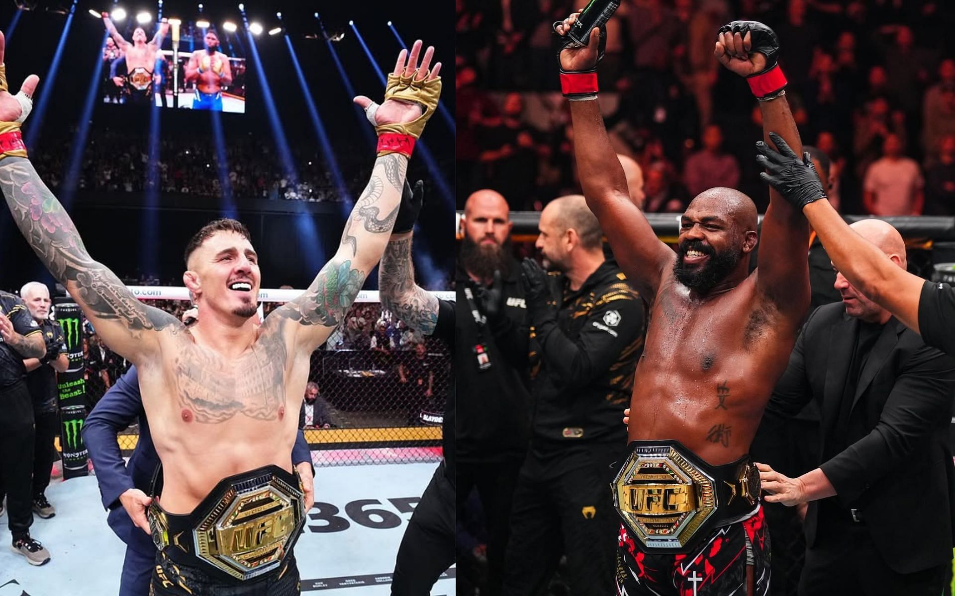 Tom Aspinall wants to fight Jon Jones as soon as possible [Image Courtesy: @tomaspinallofficial and @jonnybones on Instagram]