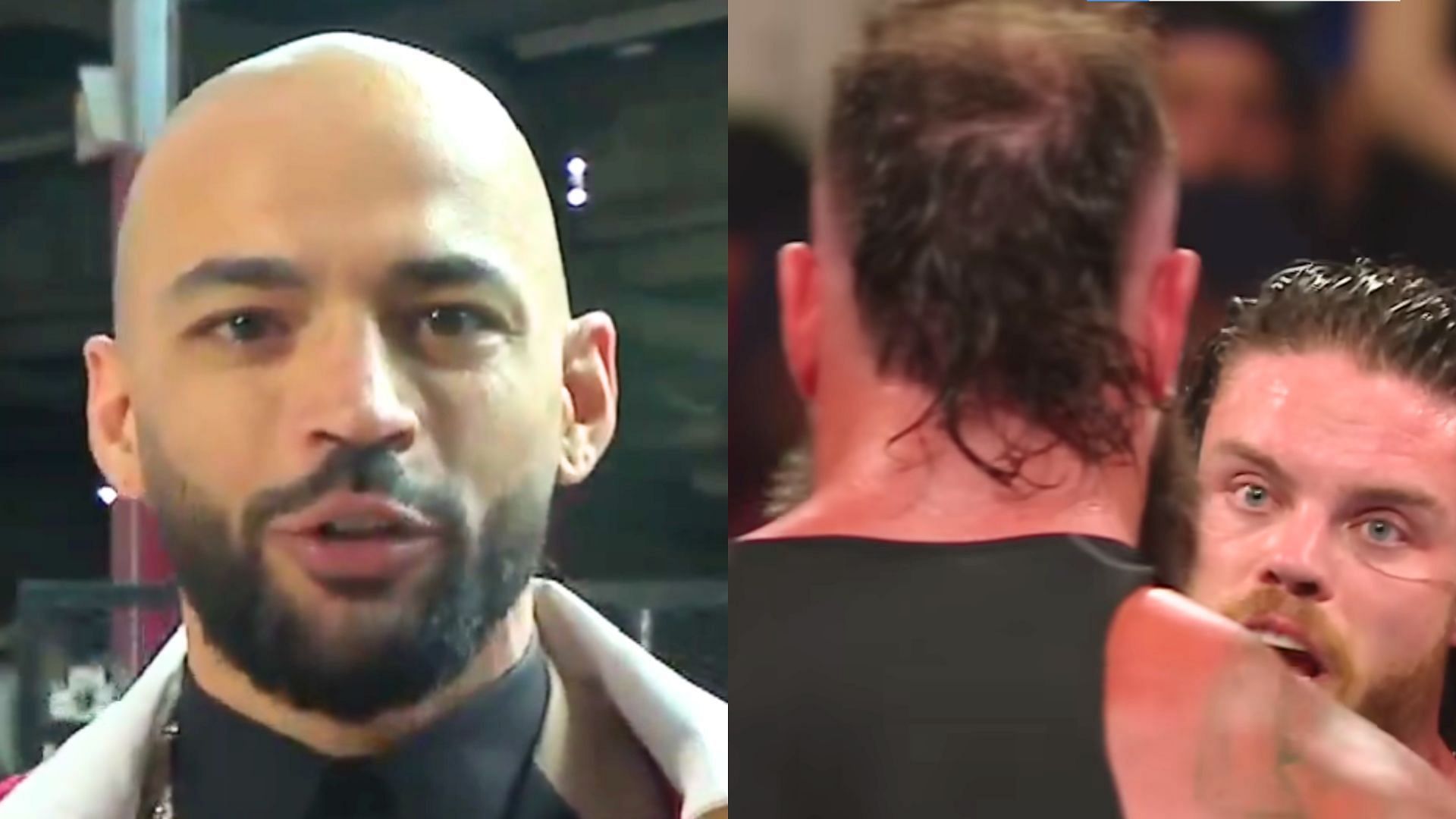 Ricochet wants to create his own faction. (Images via AEW Twitter and WWE YouTube) 