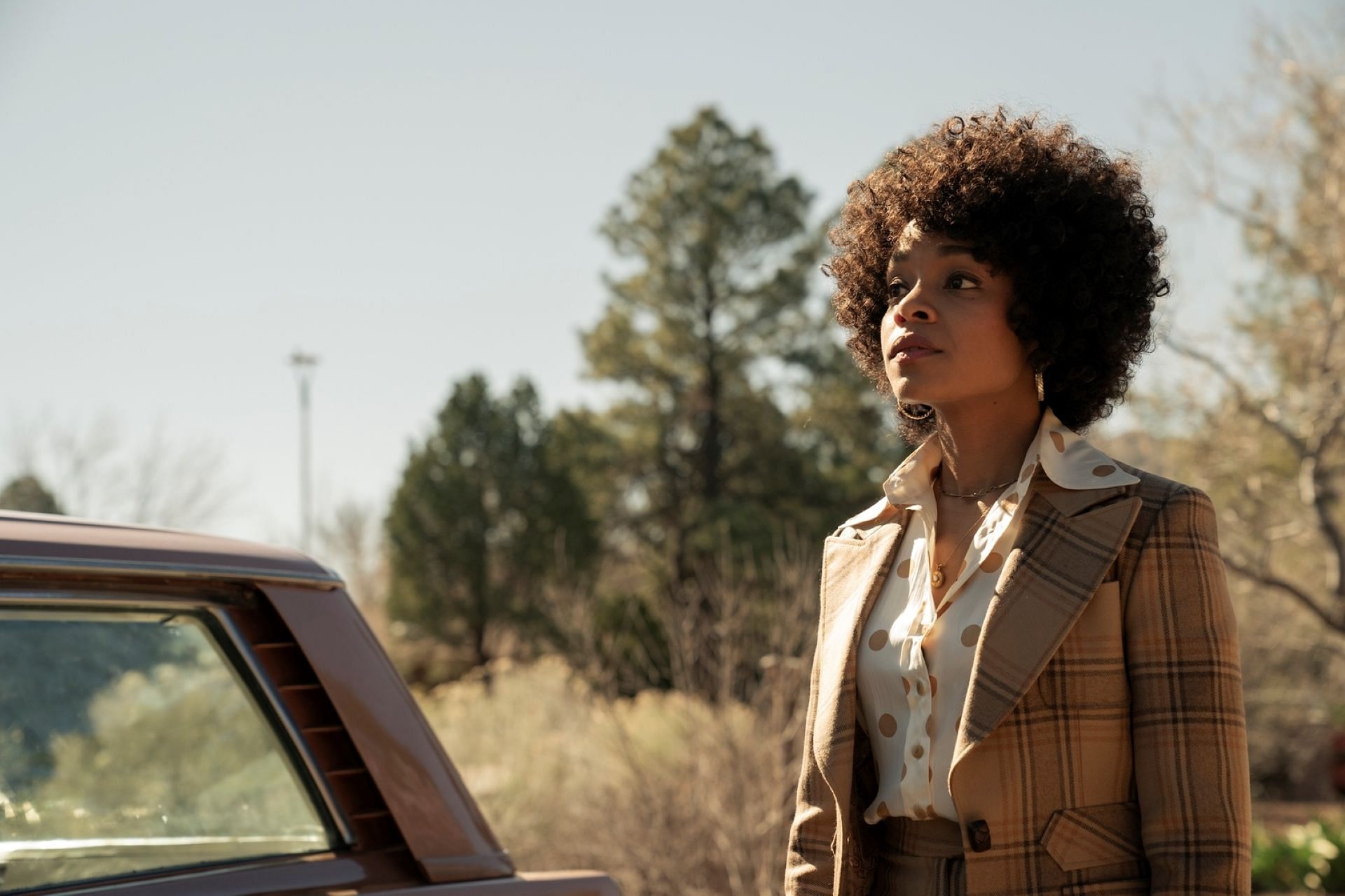 Rachel Hilson as FBi agent Nina Hayes in the crime thriller series Duster. (Image via wbd.com)