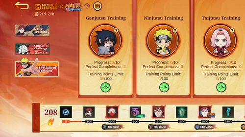 Mini-games of the Specialized Training sub-event (Image via Moonton Games)