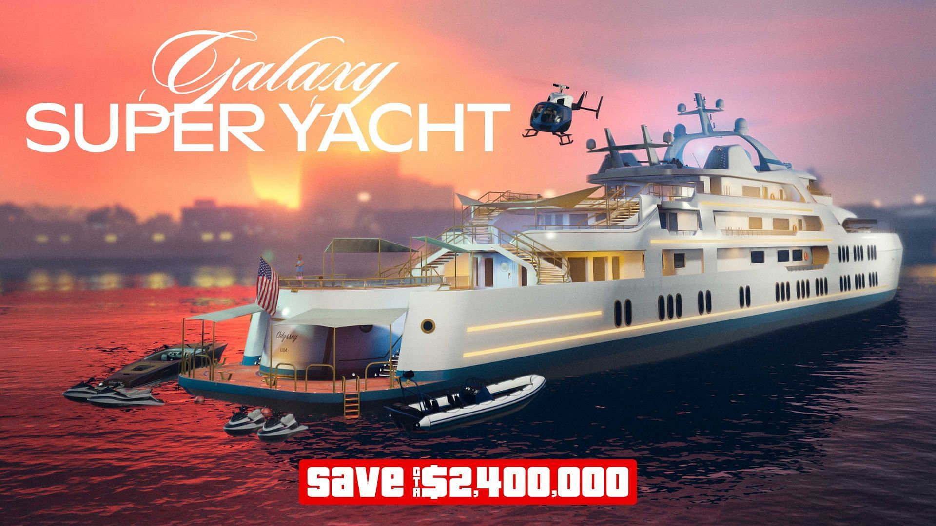 A picture of the Galaxy Super Yacht (Image via Rockstar Games)
