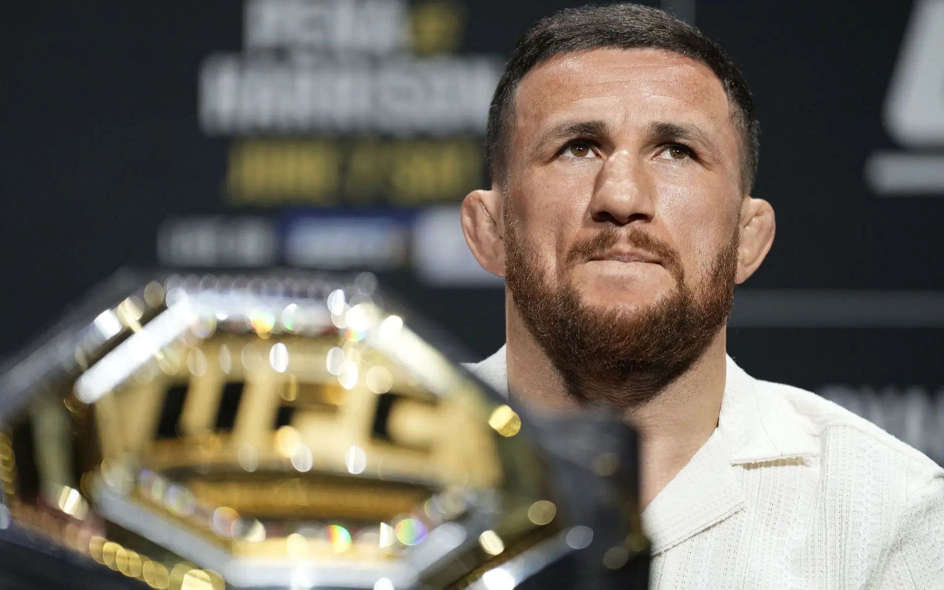 Merab Dvalishvili (pictured) gets reality check from teammate after allegedly breaking his toe two weeks before UFC 316 title fight [Image courtesy: Getty Images]