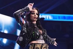 Saraya (fka Paige) reacts after getting asked for more private videos