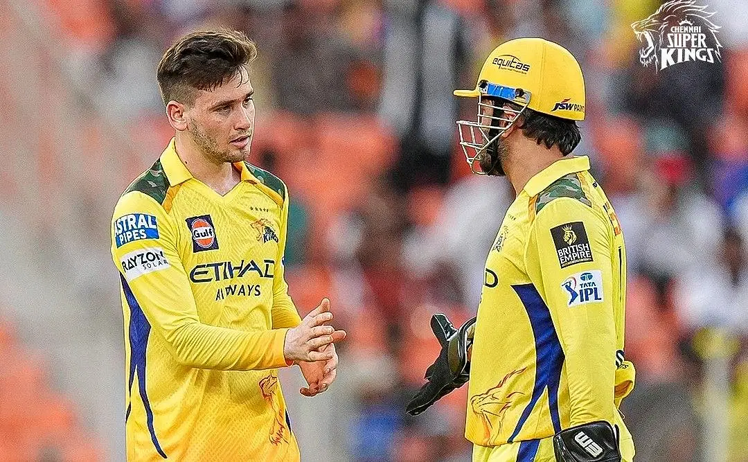 MS Dhoni and Noor Ahmad. (Credits: CSK X)