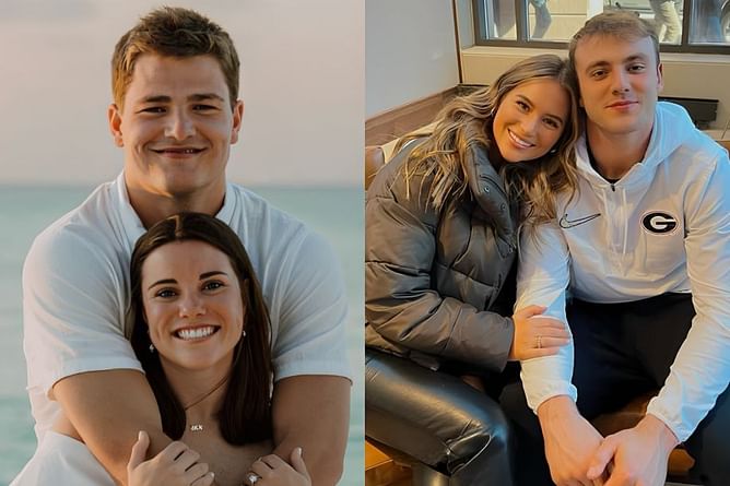Brock Bowers' GF Cameron Rose shares 3-word message to Drake Maye's fiancée Ann Michael on graduation day