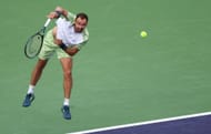 Safiullin in action at the BNP Paribas Open - Day 1 - Source: Getty