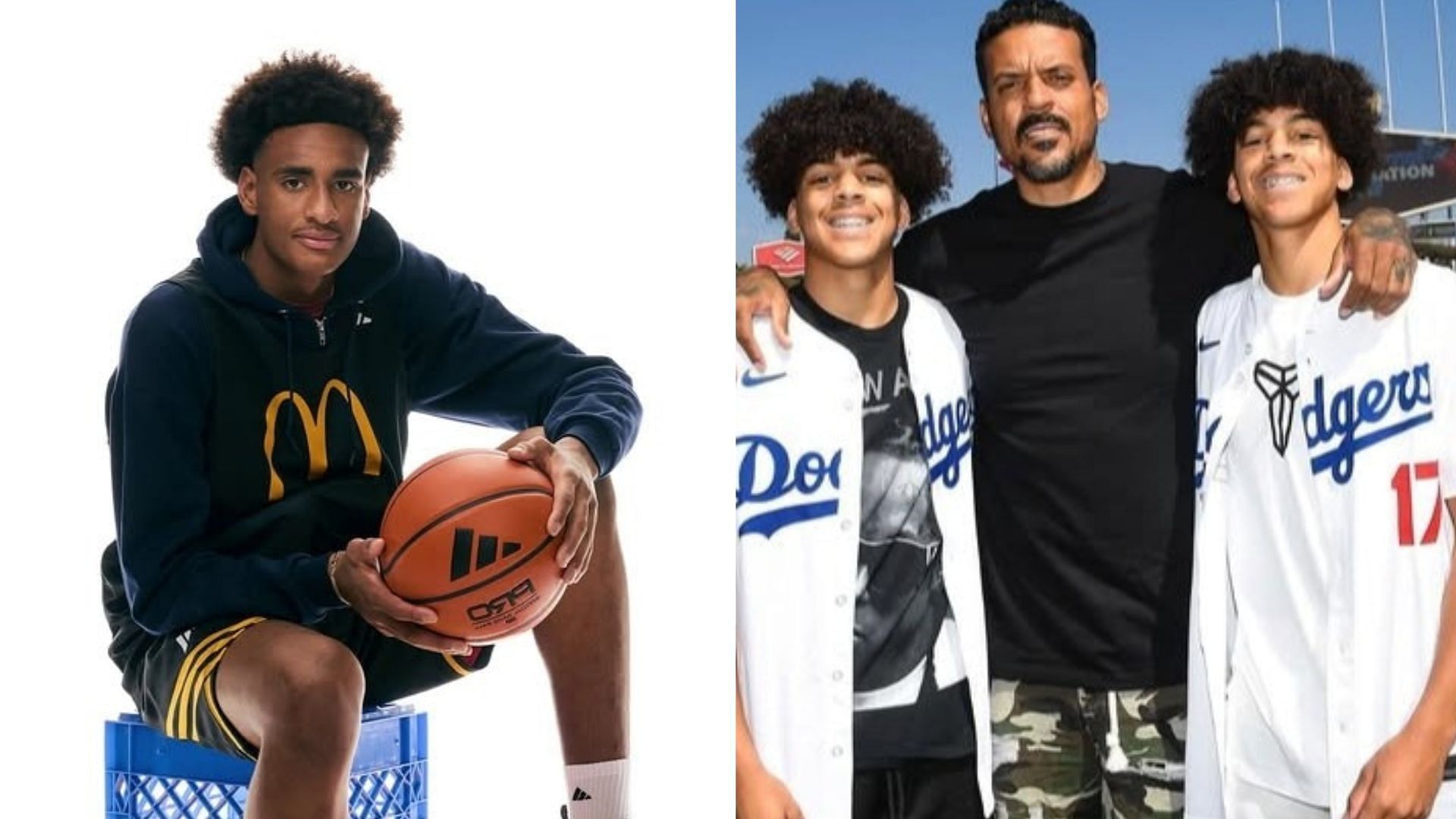 Glibert Arenas son Alijah Arenas and the Barnes twins, Carter and Isaiah Barnes. (Image via Instagram @alijah0arenas and @zaybarnes30) 