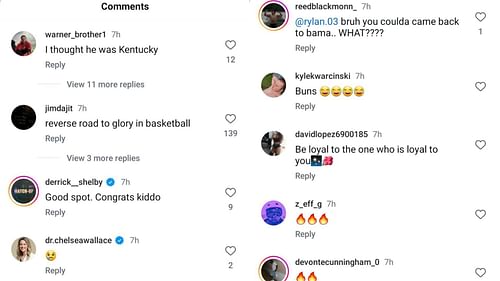 Fans reacted to the news that Kansas transfer Rylan Griffen would be joining the Texas A&M Aggies. Source: Instagram/@tiptonedits