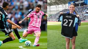 PWHL star Taylor Heise flexes custom MNUFC jersey at Minnesota United vs Inter Miami clash