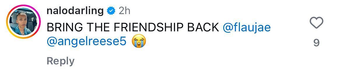 A fan asks Johnson and Reese to bring their friendship back