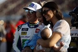 John Hunter Nemechek's wife rocks tank top and denim combo with sleek braids