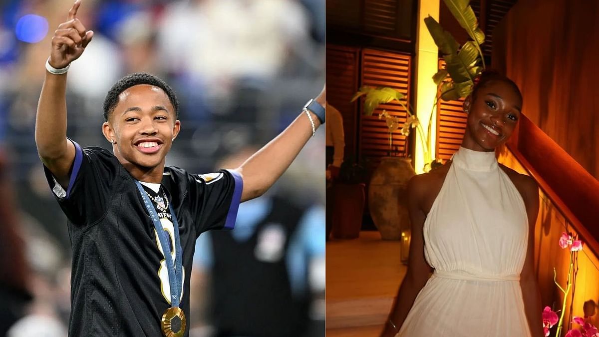Sprint prodigy Quincy Wilson spends style-studded prom night with Masai Russell's sister Solai