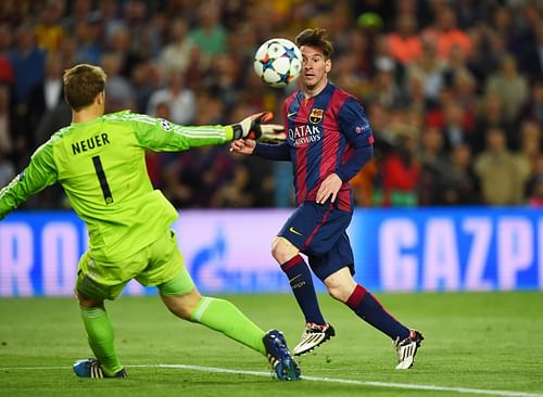 Neuer and Messi (L to R) - Source: Getty