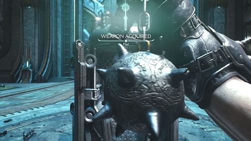 Receiving the Flail in Siege - Part 1 (Image via Sportskeeda Gaming || Bethesda Softworks)