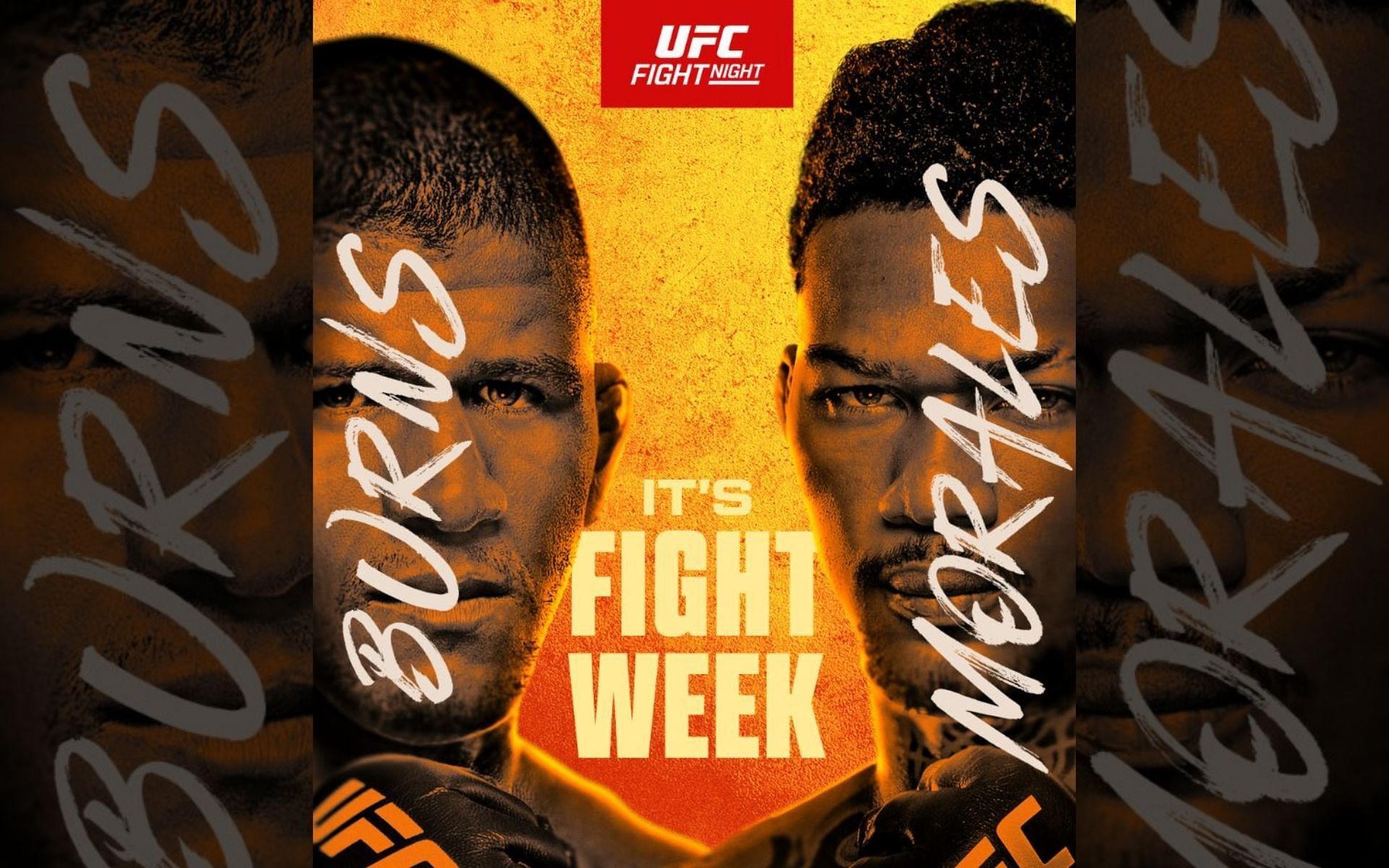 UFC Vegas 106: Burns vs Morales poster. [Image courtesy: @ufc on Instagram]