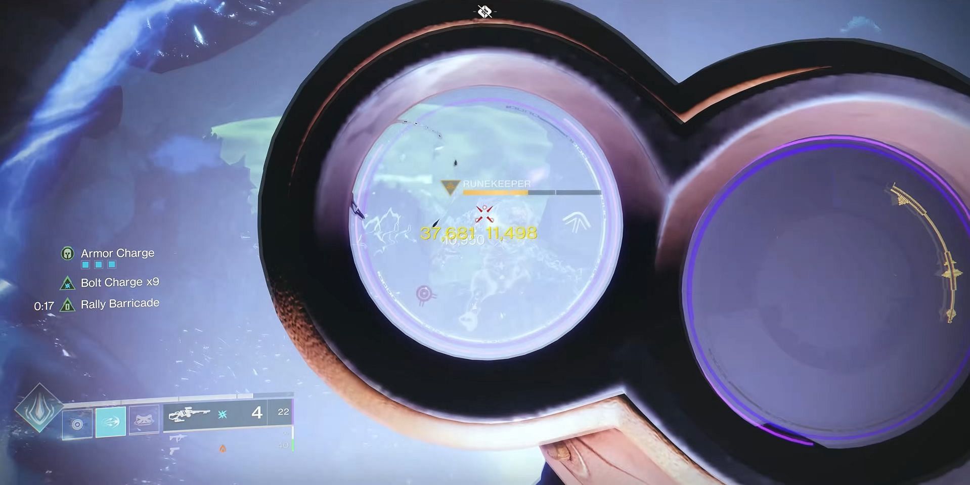 Destiny 2 Runekeeper boss in the first jumping puzzle (Image via Bungie)