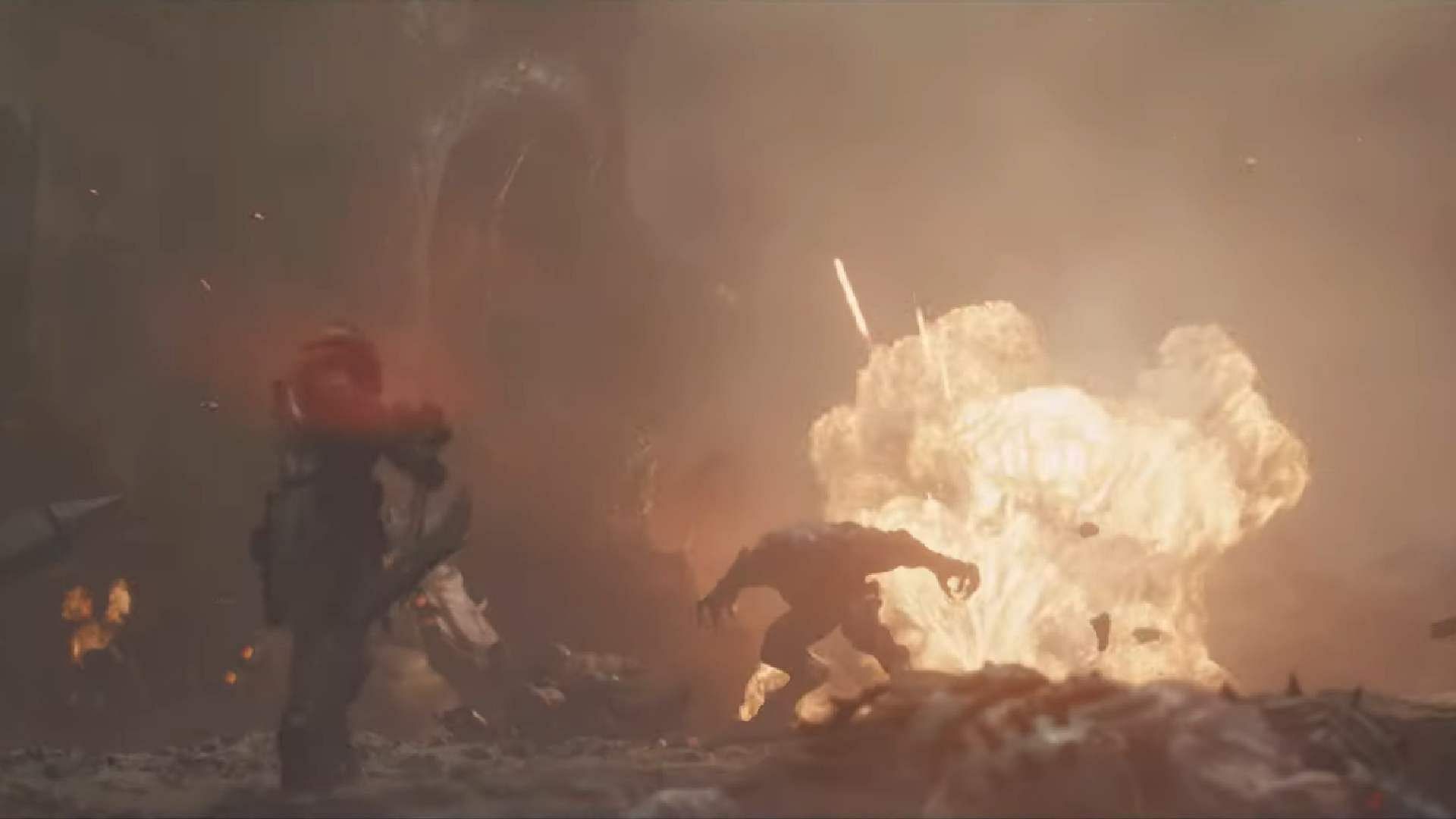 Sentinel&#039;s army fighting with Ahzrak&#039;s demon army (Image via Sportskeeda Gaming/Bethesda Softworks)