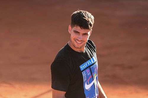 Carlos Alcaraz pictured at the 2025 Italian Open | Image Source: Getty