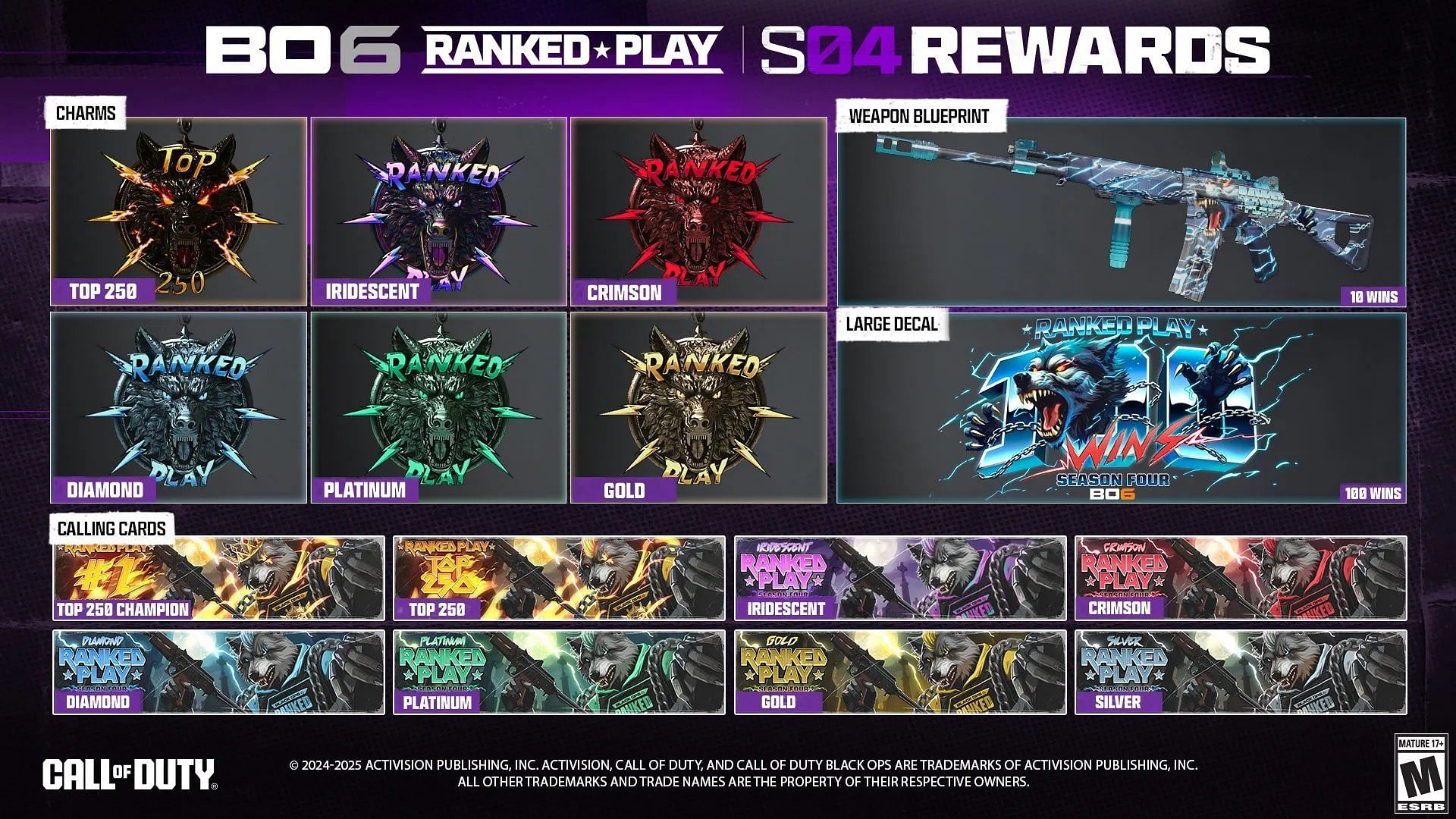 All the new rewards in Black Ops 6 Ranked Play in Season 4 (Image via Activision)