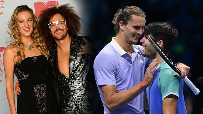 Victoria Azarenka's ex-boyfriend Redfoo reacts to Carlos Alcaraz & Alexander Zverev's amusing Italian Open interaction