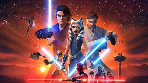 The main cast of Star Wars: The Clone Wars (Image via JioHotstar)