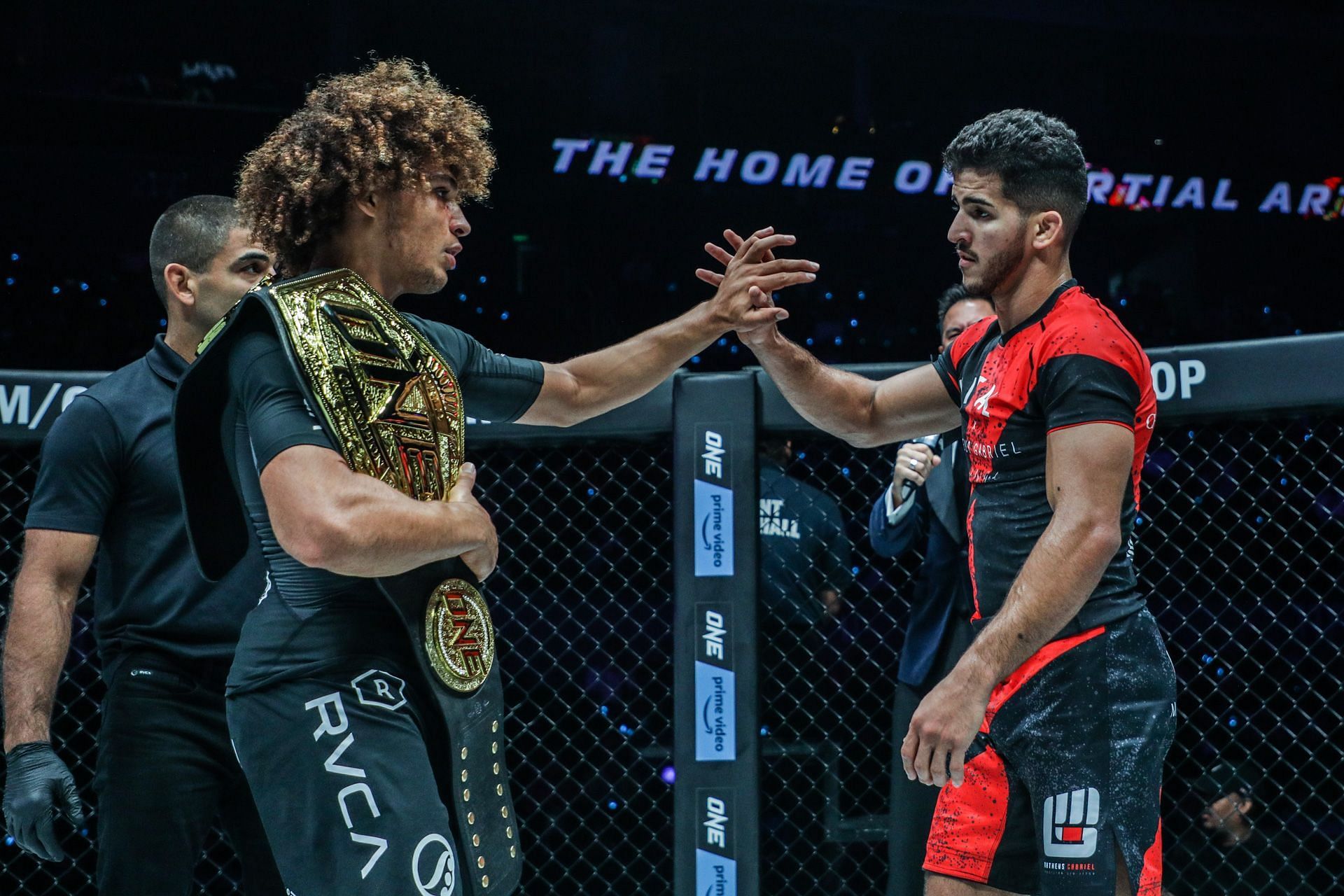 Kade Ruotolo (left), Matheus Gabriel (right) [Photo via ONE Championship]