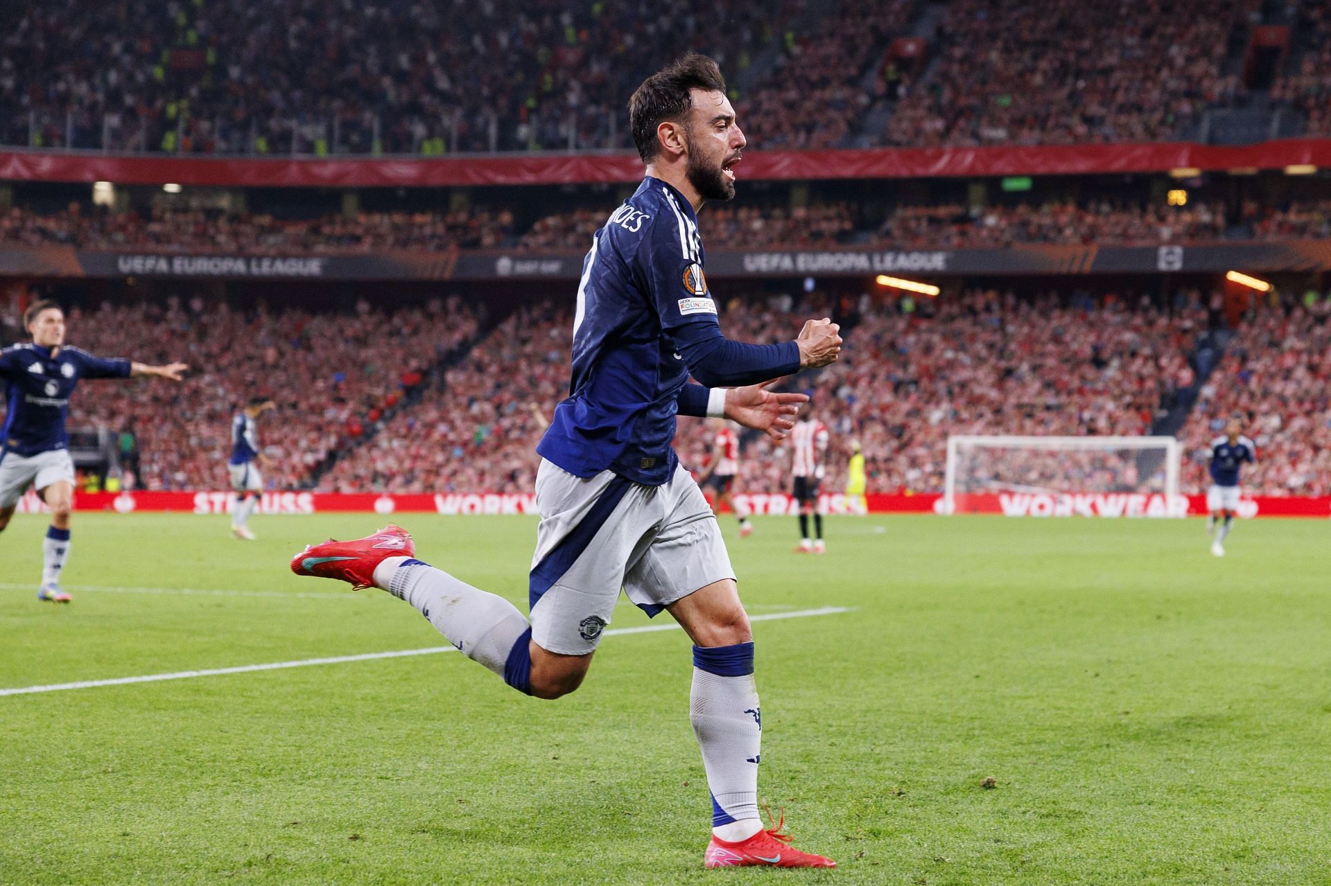 Bruno Fernandes' brace helped United take a commanding lead in the tie.