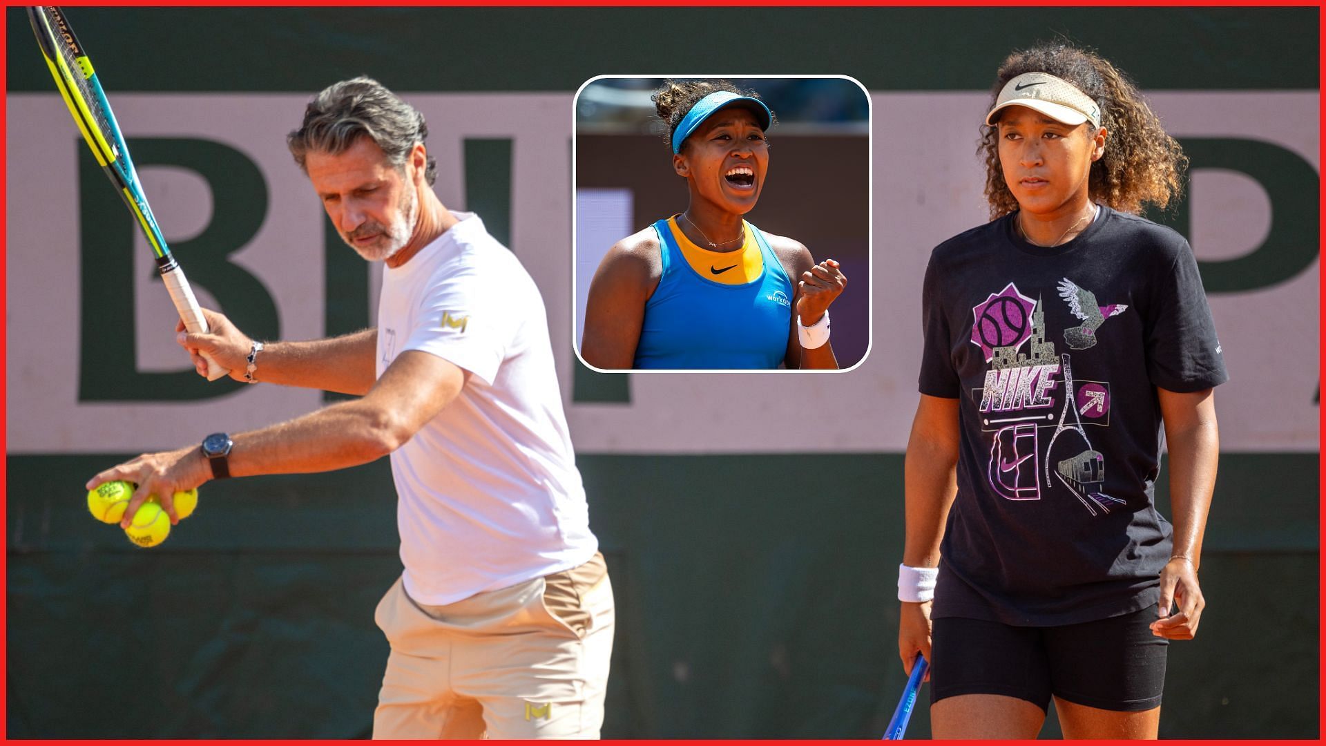 Naomi Osaka with her coach Patrick Mouratoglou. Source: Getty