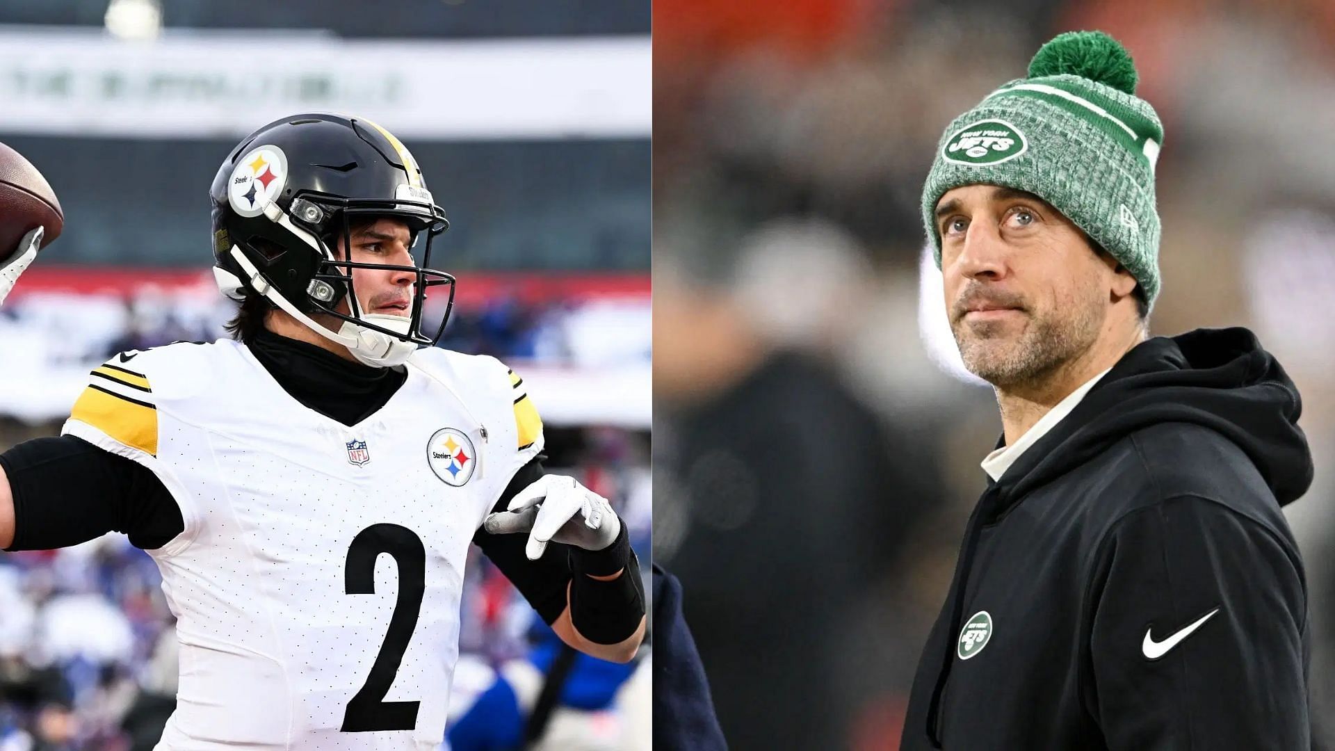  Mason Rudolph (left); Aaron Rodgers (right) [Image Source: Getty] 