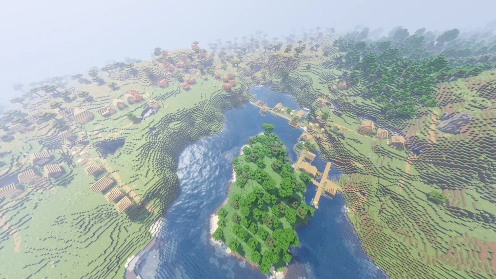 The connected villagers in Minecraft